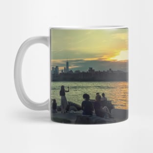 Sunset Sky Manhattan Skyline Brooklyn NYC Mug